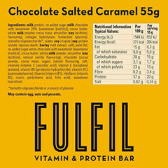 Fulfil Chocolate Salted Caramel Protein Bar Snack, 15 X 55G