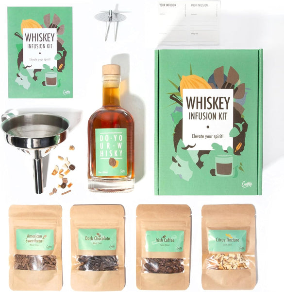 Rum Infusion Kit by Craftly | Natural Botanicals for Homemade Cocktails | Great Gift for Christmas, Wedding, Birthday, Valentine’S Day, Retirement | Gift Ideas for Men & Women L Spices & Bottle