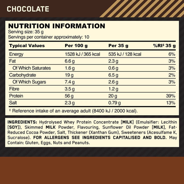 Optimum Nutrition Protein Hot Chocolate 3 X 350G