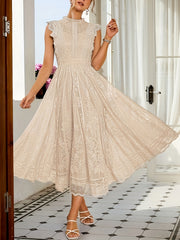 New Elegant Lace Flared Dress for Women