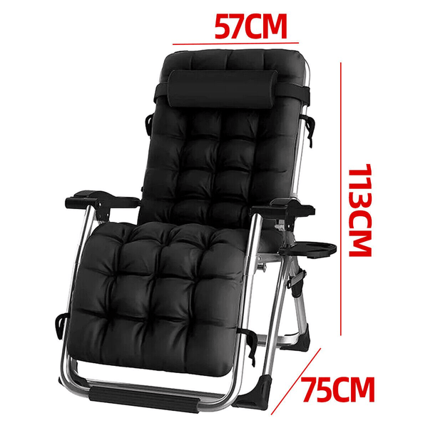 NEW Zero Gravity Chair Reclining Sun Lounger Outdoor Garden Folding Adjustable