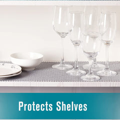Shelf Liner, Non-Adhesive Roll Drawer Liners 12 Inches X 20 Feet, Non Slip Grip Durable Strong Clean, Shelving Liner for Kitchen Cabinets,Storage, Desks, Kitchenware, Tableware, Light Gray