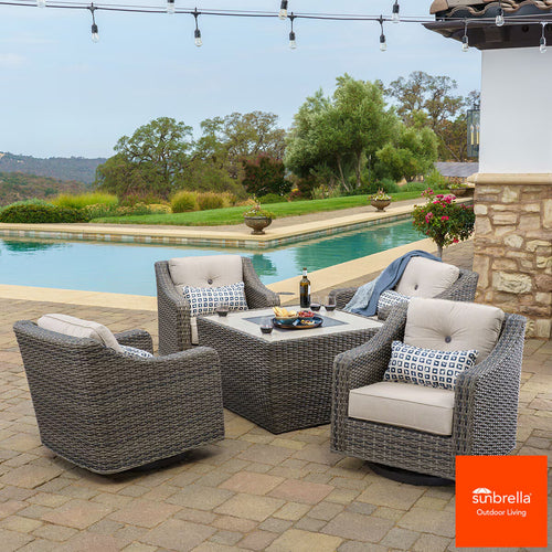 Sunvilla Pelington 5 Piece Deep Seating Set with Fire Pit