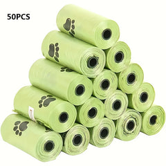 50 Rolls Dog Poop Bag, Portable Pet Waste Bag Refill Rolls, Thickened Leak Proof Pet Garbage Bags, Pet Cleaning Supplies Open-top Garbage Bag, Pet Waste Bags for Indoor & Outdoor Use