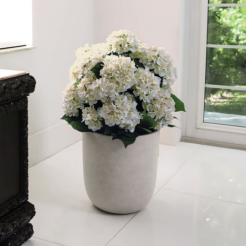 Artificial Hydrangea in Planter