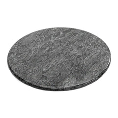 Homiu Round Marble Chopping Boards (Black/White - 25x25x2cm), Heat Resistant Worktop Protector, Cutting Board for Kitchen, Non-Slip Easy to Clean Chopping Board, Hard-Wearing Marble, Classic Elegant Design, Ideal for Gifts, Multi-use as Cheese board, Frui