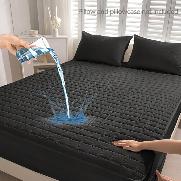 1 Waterproof Mattress Protector - Reusable Underpads, Solid Quilted Geometric Stitching Design, Thickened Durable Fabric, Suitable for Dorms, Camping, RVs And Hotels - Machine Washable, Mattress Waterproof, Camping Essentials, Modern Bed Cover