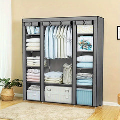 Portable Wardrobe 128x45x173cm Fabric Wardrobes for Bedroom Large Foldable Closet Storage Oranisers Portable Wardrobes for Bedroom