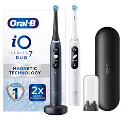 Oral B Io7 Duo Pack White and Black Toothbrushes