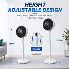 Air Circulation Fan Electric Fan Rechargeable Oscillating Fan 3-Gear Adjustment Stand Fan Household Air Circulation Fan