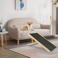 Dog Stairs Foldable Non-Slip Pet Ramp Adjustable Heights Ladder For Car Sofa Bed