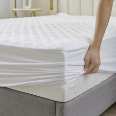 4B Quilted Waterproof Mattress Protector Extra Deep 30cm with Quilted Top Layer and All-Around Elastic, Designed for Stable Mattress Fit and Easy Maintenance, Suitable for Home Use, Guest Rooms and Let Properties, Available in Single Small Double 4FT Doub