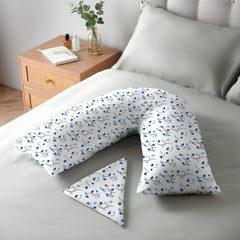 Printed V Pillow Cases Covers Easy Care Head Back Neck Maternity Support74x34cm