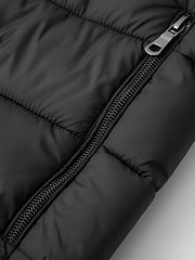 Men's Solid Hooded Jacket for Fall Winter, Men's Casual Zip Up Warm Quilted Jacket Warm And Comfortable Stylish Leisure Clothing for Outdoors.