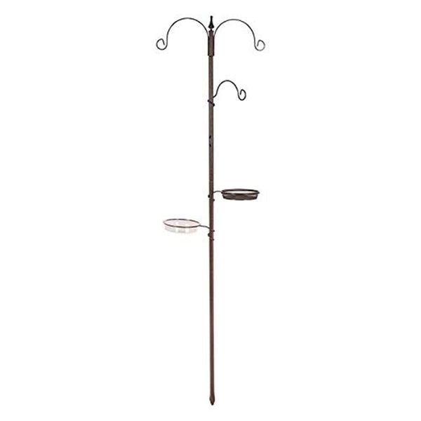 Bird Feeding Station with 3 Brackets | Includes Water & Mesh Dish | Stylish Garden Bird Feeder Stand