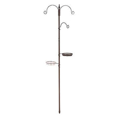 Bird Feeding Station with 3 Brackets | Includes Water & Mesh Dish | Stylish Garden Bird Feeder Stand