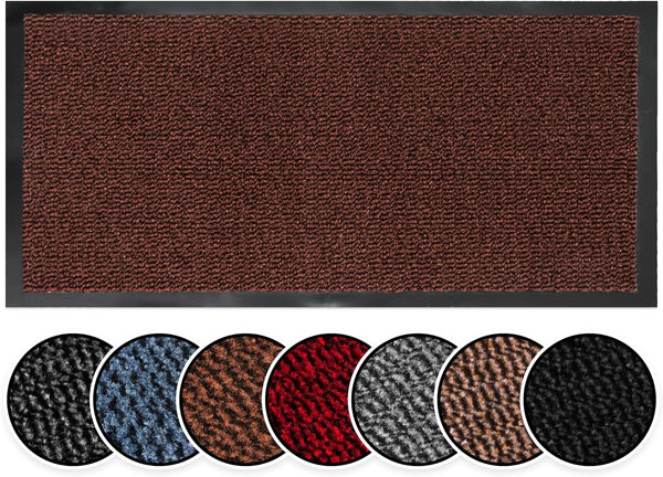 BLADO Washable Door Mats Indoor & Outdoor - Non-Slippery Heavy Duty - Stylish & Large Rubber - Perfect Dust Grabbing Doormats (Anthracite, 40Cm X 60Cm)