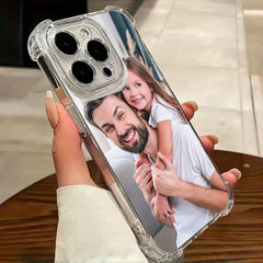 DIY Custom Photo Clear Phone Case - 4-Corner Shockproof, Scratch & Wear Resistant. Fits iPhone 17/ 16/ 15/ 14/ 13/ 12/ 11 Pro Max/ Pro/ Plus/ Xs Max. Creative Heartwarming Gift for Family, Friends, Boyfriend & Girlfriend.