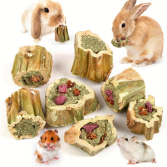 Rabbit Apple Wooden Sticks, Natural Rabbit Chew Toys, Small Animal Wooden Teething, Small Pet Cage Flower Decoration, Hamster, Chinchilla Squirrel Rabbit Guinea Pig Small Pet Apple Chew Stick