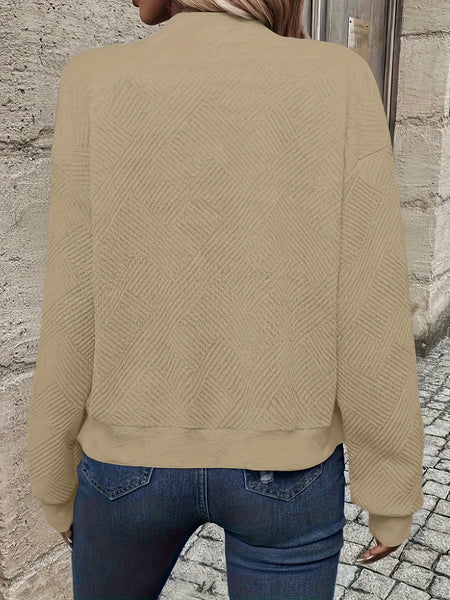 Solid Color Casual Zip-Up Cardigan Jacket