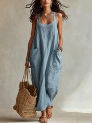 2026 Summer New Arrival: Casual, Chic, Pocketed, Strapless Maxi Dress