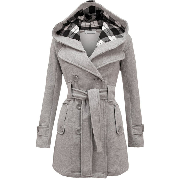 NOROZE Women’s Fleece Coat | Long Sleeve Belted Button Jacket | Warm Winter Outerwear | UK Sizes 8–26