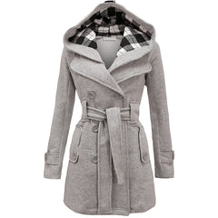 NOROZE Women’s Fleece Coat | Long Sleeve Belted Button Jacket | Warm Winter Outerwear | UK Sizes 8–26