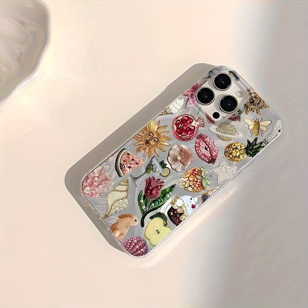 Phone Case: This Is a Stylish And Unique Shell-Themed Phone Case with a Planet Flower Design, Offering Full Coverage And Shock Protection. Its Minimalist Design for iPhone 17 Promax/Pro/ Air, 16 Plus, 15, 14 Pro Max, 13, 12, 11 and Galaxy.Gift