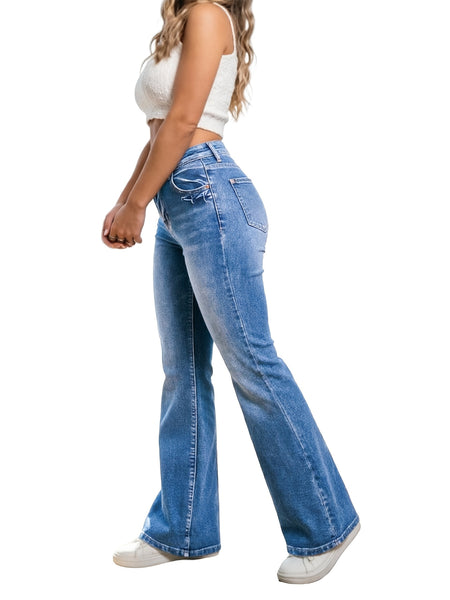 Women's High-Waist Flared Jeans, Vintage Light Blue Stone-Washed Distressed Stretch Denim, Bootcut Jeans, Y2K Vintage Street Style, Jeans, Versatile Long Jeans for Daily Casual Wear, Women's All-Season Style