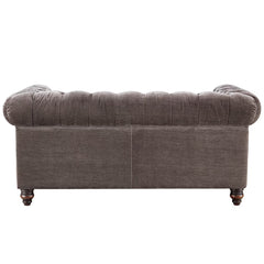 Allington 2 Seater Grey Fabric Chesterfield Sofa