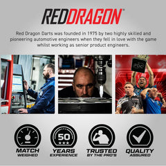 RED DRAGON Razor Edge Spectron - Tungsten Professional Steel Darts Set with Flights and Shafts - Available in 20G, 22G, 23G, 24G, 26G