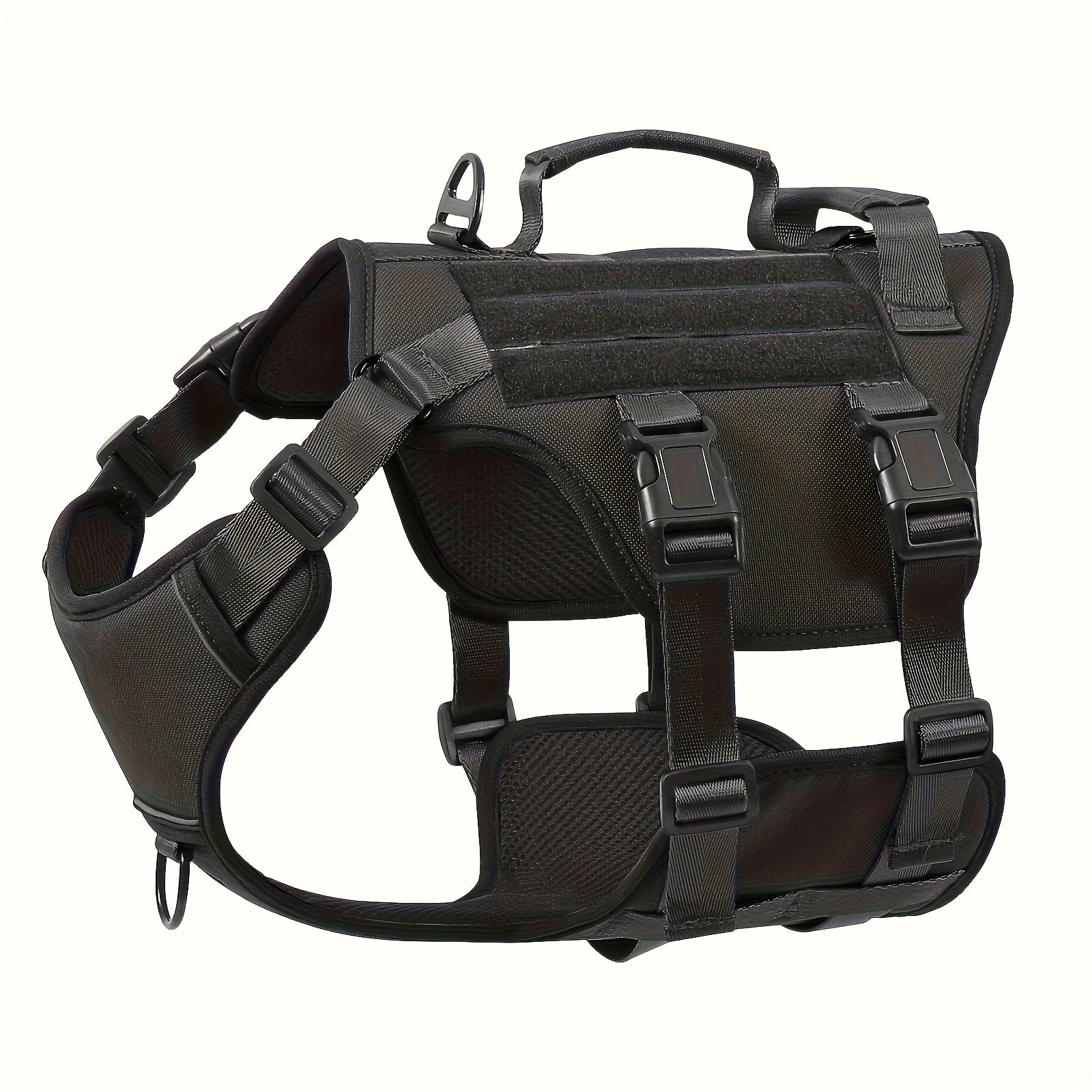 Escape Proof Dog Harness, Soft Padded Full Body Pet Harness, Reflective Adjustable No Pull Vest with Lift Handle And Leash Clip for Large Dogs Walking Hiking Training