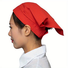 Chef Barista Hat Women Waitress Baker Triangular Hair Bandanna Cook Uniform Turban Kitchen Restaurant Skull Cap