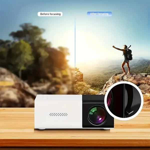 Portable Cinema Projector,Mini Projector Portable, Easy Setup for Indoor Office Events and Parties,Christmas Gift,Children's Gift, Birthday Gift,Compatible With USB/SD/AV/HD And Other Devices