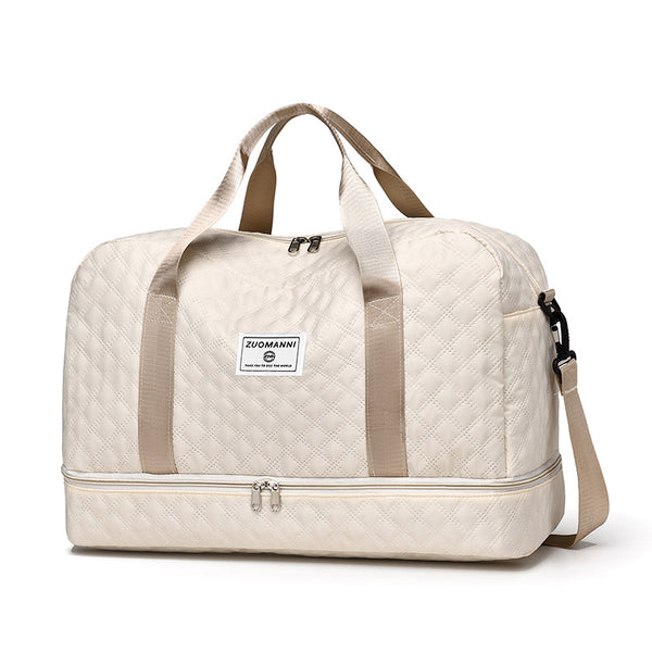 Multifunctional Large Capacity Handbag - Include An Attached Label Card, With Dry/Wet Separation Pockets - Suitable For Travel And Daily Use, Multifunctional Duffel Bag | Stylish Design | Large Handle Bag, Travel Bag, Gym Bag, Travel Bags For Women