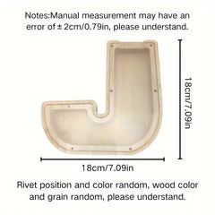 1 unique wooden letter jar - 26 creative A-Z letter storage containers, transparent design, birthday gift idea, home decoration, best friend gift, and functional holiday present.