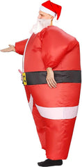 Inflatable Christmas Costume for Adult Blow up Santa Claus Elf Snowman Ginger Bread Man Costum Xmas Funny Fancy Dress