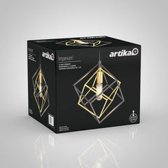 Artika Imperium 1-Pendant Light Fixture in Black & Gold