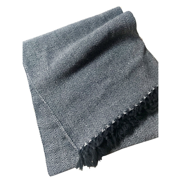 Cotton Herringbone Sofa Throw Blanket 260x260cm (perfect for KING sized bed) – Soft, Cozy & Warm Bed or Sofa Blanket, 13 Colours, Machine Washable, Hypoallergenic, Perfect Gift for Home or Travel