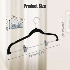 2025 Flocked Non-Slip Hangers 12/24 Pack - Velvet Clips Hangers for Pants, Skirts, Trousers, Space Saving Closet Organizer, Wardrobe Storage Hangers for Home, Dormitory, Clothes Organization