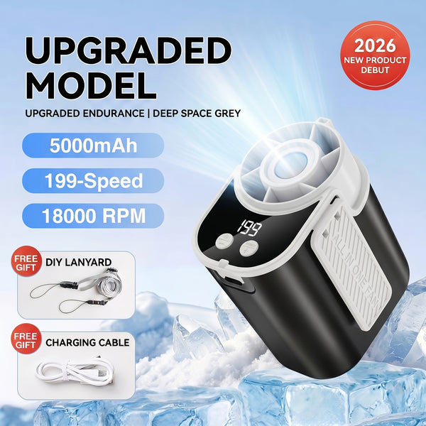 Neck And Waist Portable Fan With USB Charging Design And Strong Airflow For Camping Travel Fishing And Outdoor Enthusiasts