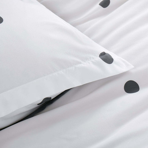 3pcs Polka Dot Printed Duvet Cover Set, Reversible Soft Breathable Microfiber, All-Season, Machine Washable, Includes Pillowcases for Bedroom, Guest Room, Dorm