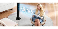 43' Tower Fan, Quiet Floor Fan with 28dB Low Noise, 3 Speeds, 2 Modes, 85° Oscillation, 12H Timer, LED Display, for Bedroom, Office and Home