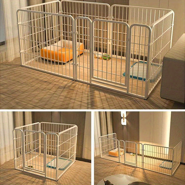 6-Panel Spacious Metal Dog Pen, Detachable Pet Pen, Small And Medium Exercise Pen, Easy to Assemble - Versatile Shape for Dogs, Rabbits, Ducks And Other Small And Medium Animals, 120 X 60 X 60Cm