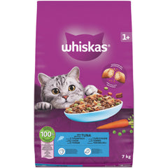7kg Whiskas 1+ Adult Complete Dry Cat Food Tuna Bulk Pack Cat Biscuits