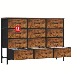 12-Drawer Dresser with Sturdy Handles, Bedroom Furniture