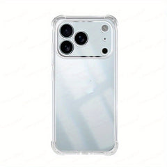 TVELO Clear Phone Case for iPhone 17, iphone 17 air, iphone 17 pro, iphone 17 pro max, Transparent Slim Fit Hard Protective Cover, Shockproof Mobile Case black greay