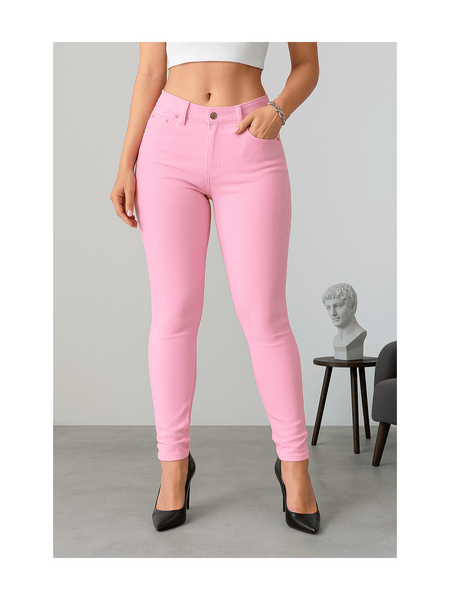 Women’s High-Waisted Stretch Jeans LOOK Jeggings Slim Fit Skinny Denim Trousers – Comfortable, Soft, Pull-On Elastic Waist Pants for Shaping Body Contour, Casual Everyday Wear, Lightweight, Breathable, Stretchy Jean Leggings, Fashion Essentials, Slimming