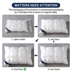 4PCS 5-Star Hotel Quality Pillows Premium Non-Collapsible Pillow Core Soft Breathable Machine Washable All-Season for Home Bedroom Daily Rest Improved Sleep Quality