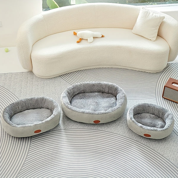 Luxury Soft Washable Pet Bed - Plush Warm Dog & Cat Cushion with Rounded Edges, Cozy Modern Bed for Small to Large Pets, Durable Easy-Clean Fabric, S/M/L/XL Sizes, Indoor/Outdoor Use, No Assembly Required, Ideal for Puppies & Kittens, Puppy Bed
